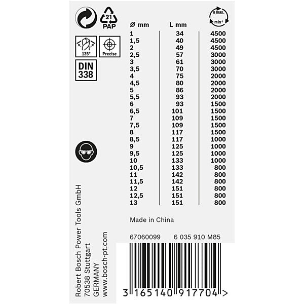 Bosch Elektrowerkzeuge HSS-Spiralbohrer-Set PointTeQ 25-tlg. 2608577352